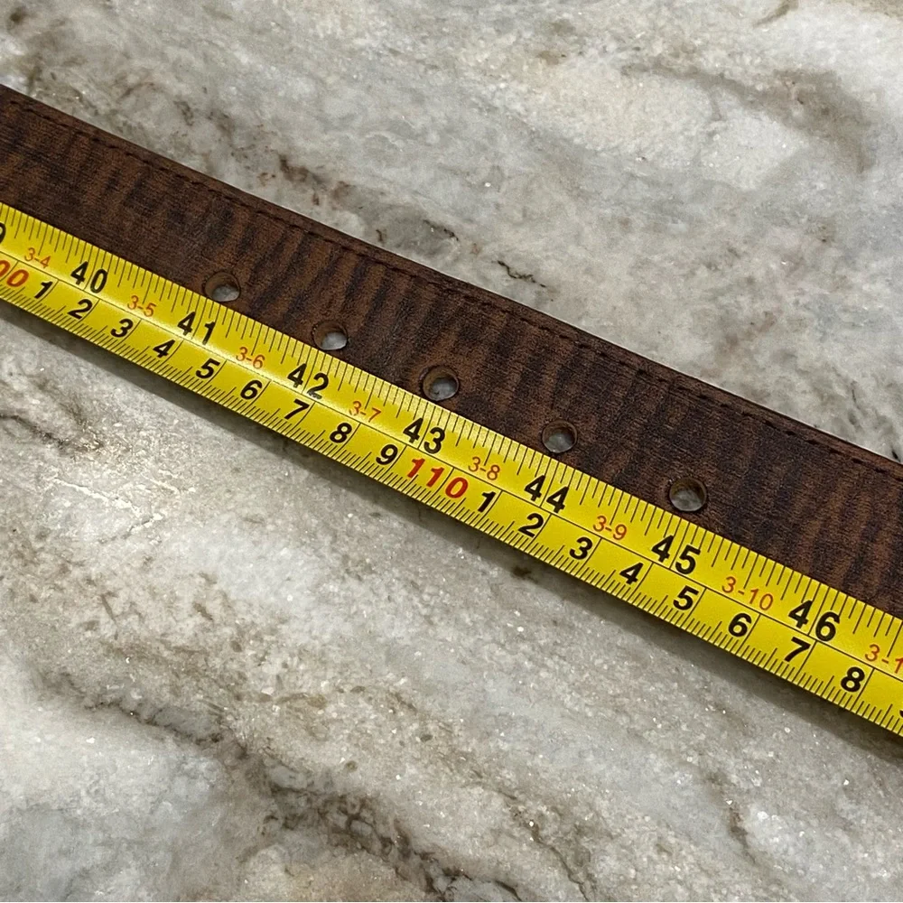 Justin Bomber Brown Top Grain Leather Belt 44 EUC